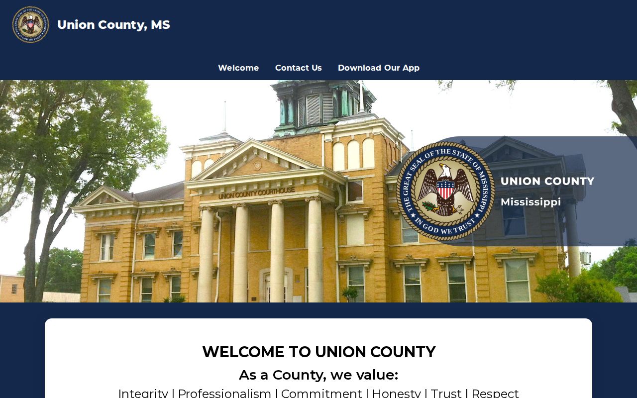 Union County official website without a published 72-hour release list